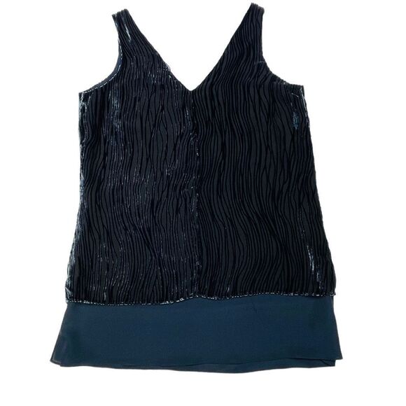E3 By Etcetera Gray Layered Velvet Tank - Size 2 - Picture 9 of 13